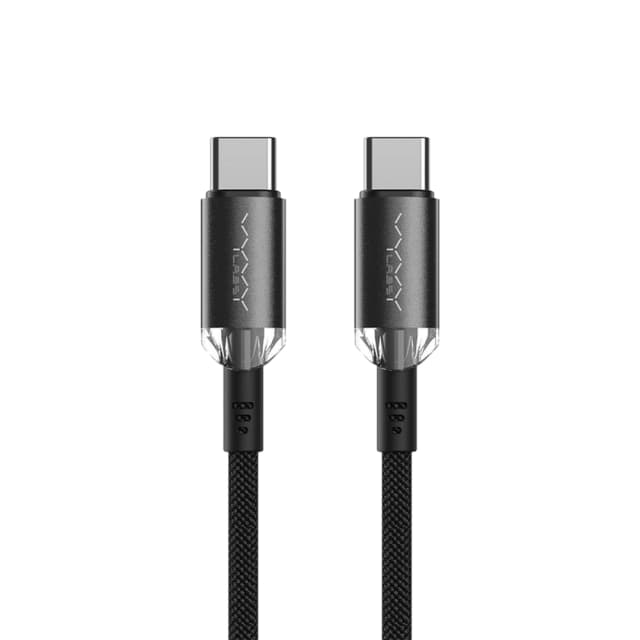 Vyvylabs Crystal Series Fast Charging Data Cable Type-C to Type-C 60W 1M Black