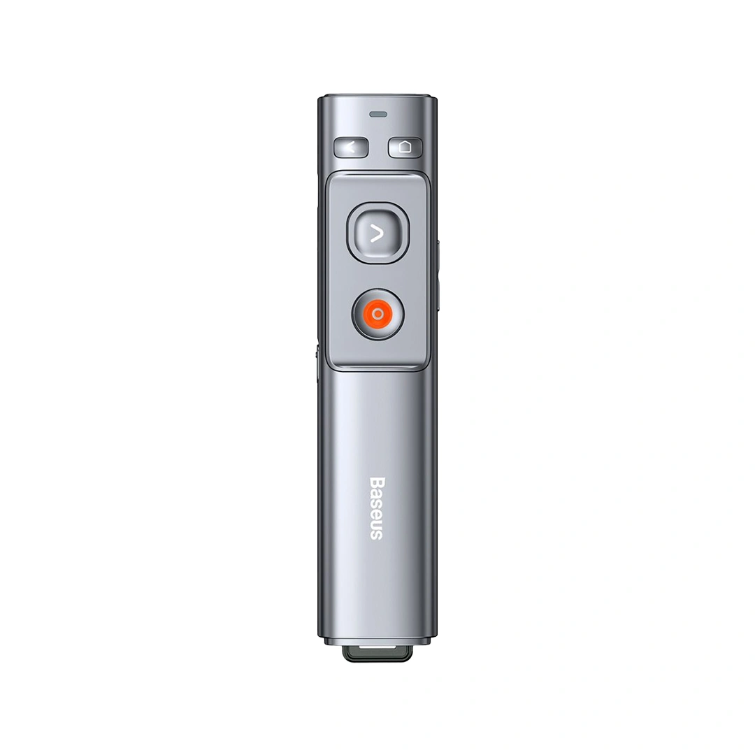 Baseus Orange Dot Wireless Presenter (Red Laser)(Charging) Grey