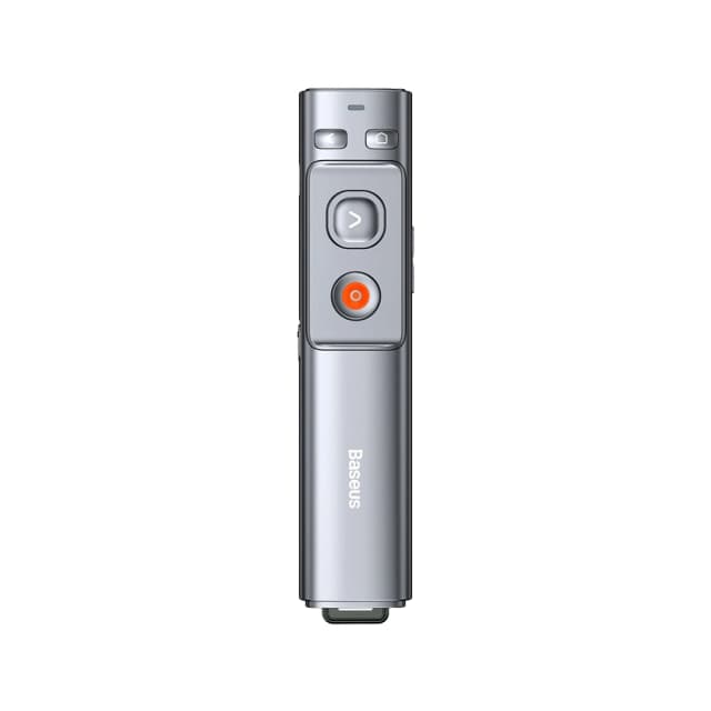 Baseus Orange Dot Wireless Presenter (Red Laser)(Charging) Grey