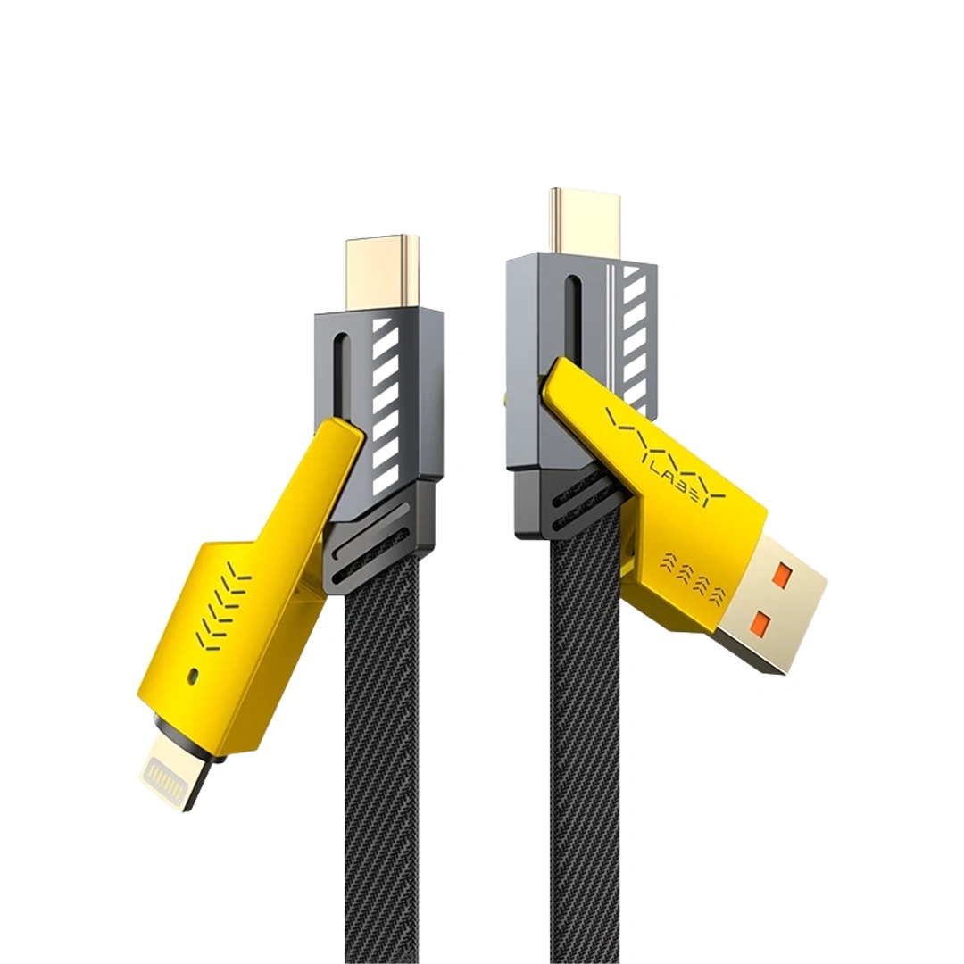 Vyvylabs Elite Series two-for-two Fast Charging Cable U+C to C+L 100W 1.2M Black
