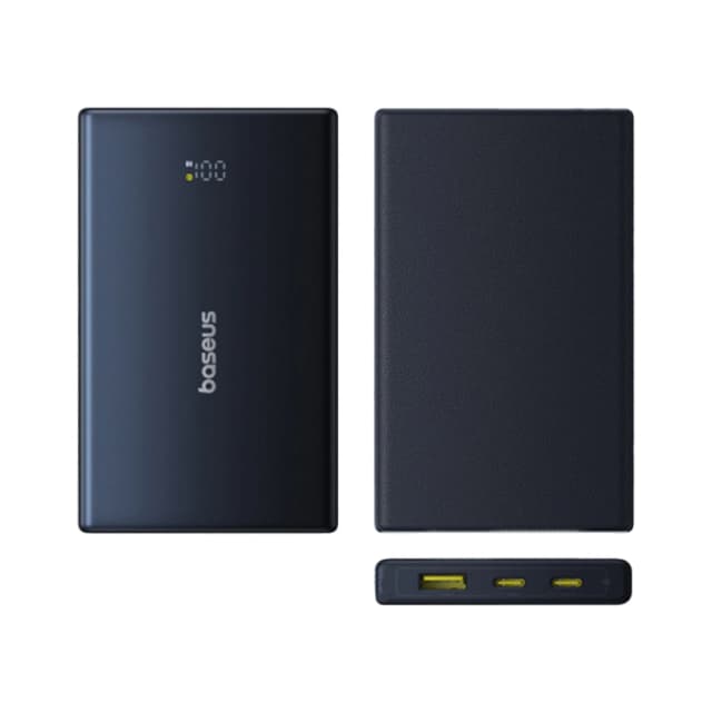 OS-Baseus PicoGo Power Bank with Digital Display 10000mAh  20W Cosmic Black  (With Simple wiring Type-C to Type-C 60W（20V/3A）30cm Black)