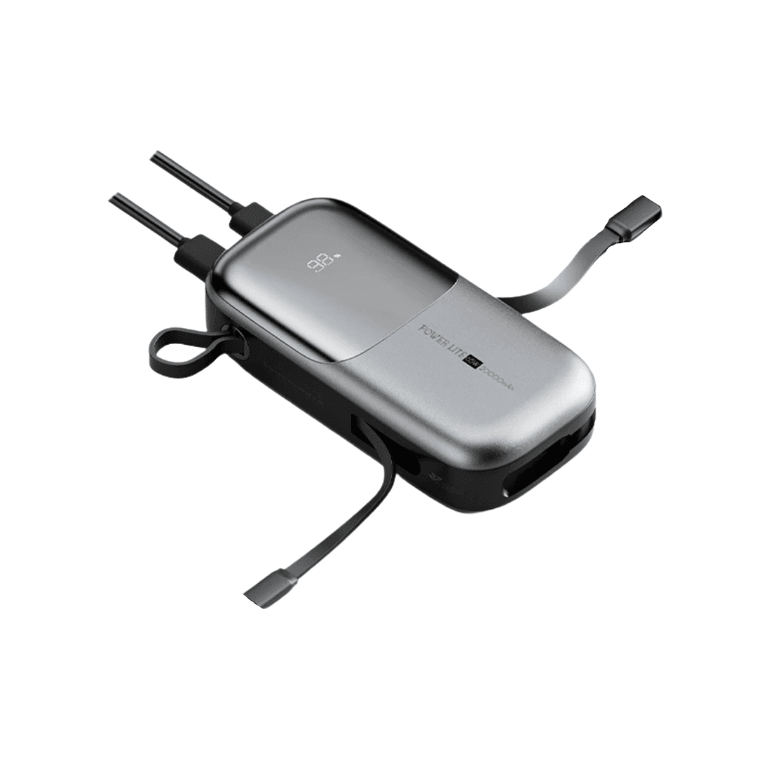 Vyvylabs Power Lite Digital Display Power Bank 20000mAh 65W (with C+L Fast Charging Cable)