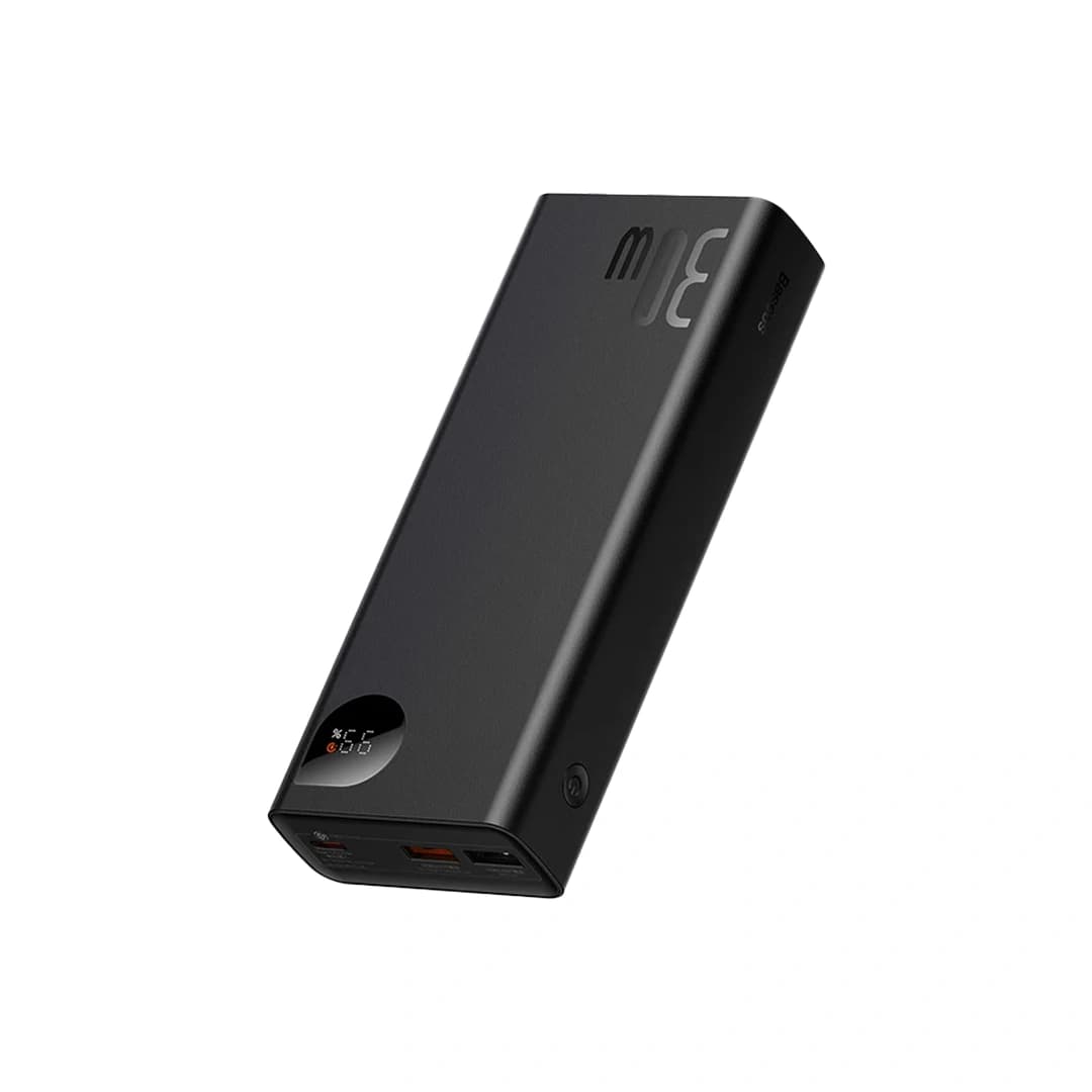 Baseus Adaman Metal Digital Display Fast charge Power Bank 20000mAh 30W （2021  Editon）Tarnish  ( Baseus  Mini White charging  cable Type-C to type-c 60W(20V/3A)  50cm black)
