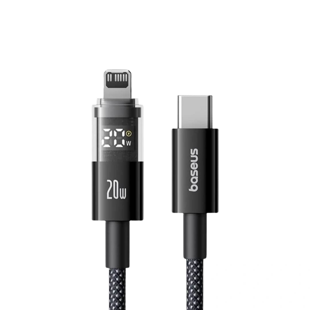Baseus Display Fast Charging Data Cable Type-C to Lightning 20W 1M - Black